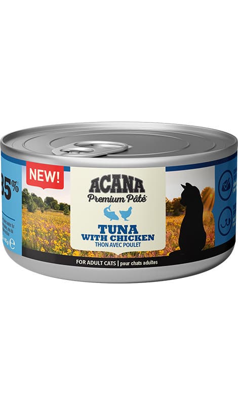 Консервований корм Acana Premium Pate Adult Tuna with Chicken з тунцем та куркою для дорослих котів