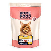 Сухий корм Home Food з телятиною, лососем та томатами для великих порід (мейкун) котів