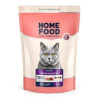 Сухий корм Home Food Adult Cat з індичкою та качкою для котів британських та шотландських порід