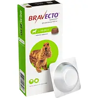 Препарат Bravecto від бліх і кліщів для собак від 10 до 20 кг, 500 мг