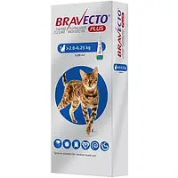 Краплі Bravecto Plus Spot On від бліх і кліщів для кішок від 2,8 до 6,25 кг, 1 піпетка, 250 мг