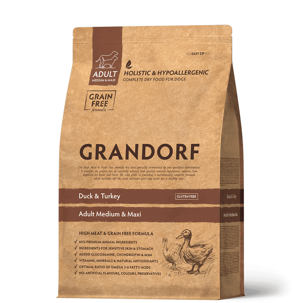 Сухий корм Grandorf Duck & Turkey Medium & Maxi Dog з качкою та індичкою для великих собак