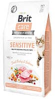 Сухий корм НА ВАГУ Brit Care Grain-Free Sensitive Healthy Digestion & Delicate Turkey & Salmon з індичкою і лососем для котів
