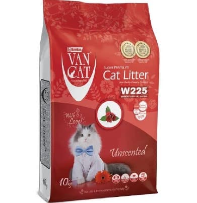 Бентонітовий наповнювач VanCat Unscented без аромату для котів