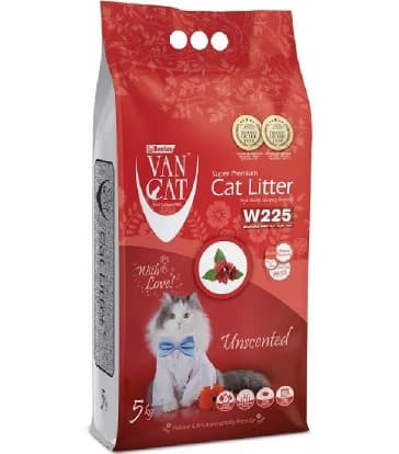 Бентонітовий наповнювач VanCat Unscented без аромату для котів