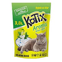 Силікагелевий наповнювач Kotix Green Apple зелене яблуко для котів