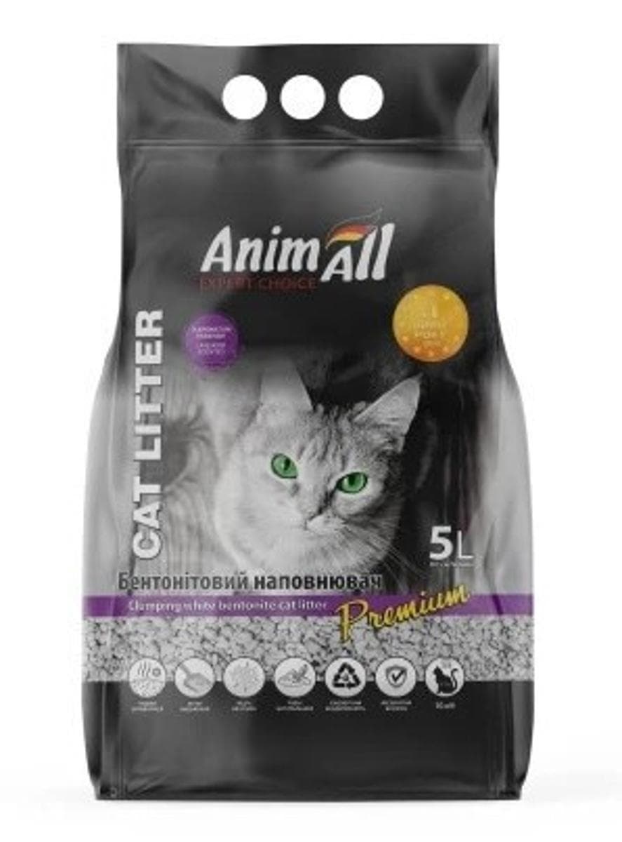 Бентонітовий білий наповнювач AnimAll з ароматом лаванди