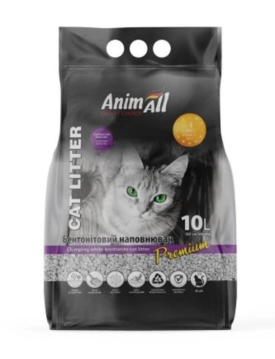 Бентонітовий білий наповнювач AnimAll з ароматом лаванди
