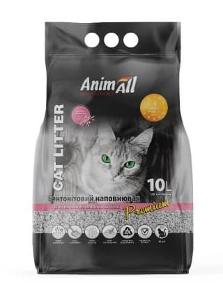 Бентонітовий білий наповнювач AnimAll з ароматом дитячої пудри