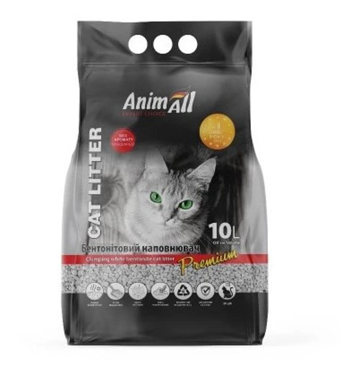 Бентонітовий білий наповнювач без запаху AnimAll для котів