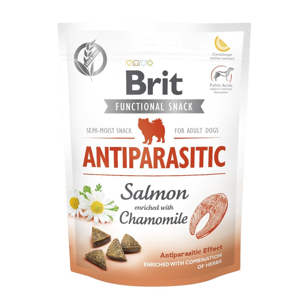 Ласощі Brit Care Antiparasitic беззернові з лососем та ромашкою антипаразитні для собак
