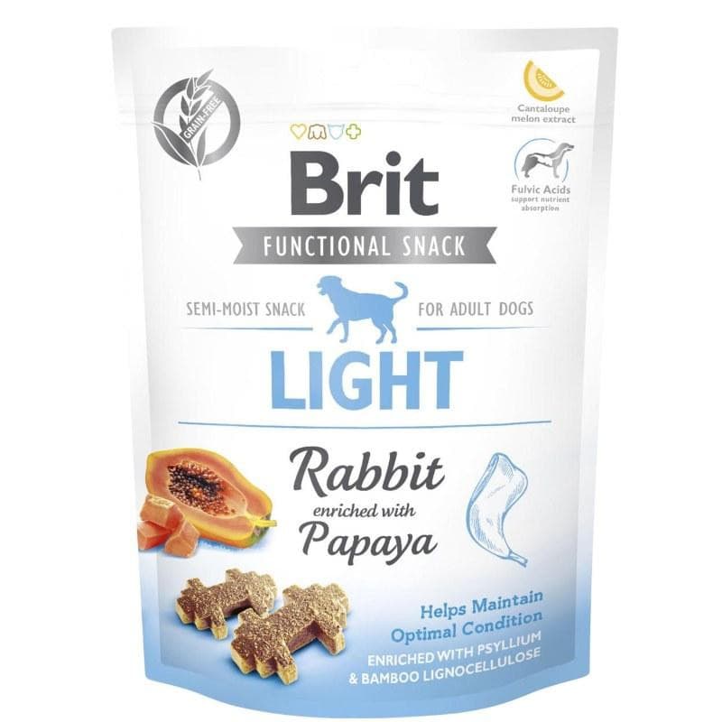 Ласощі Brit Care Light беззернові з кроликом і папаєю для підтримки оптимальної ваги у собак