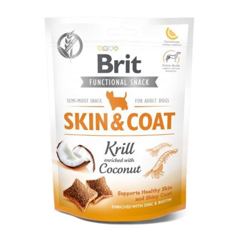 Ласощі Brit Care Skin & Coat беззернові з креветкою і кокосом для підтримки здоров'я шкіри та шерсті у собак