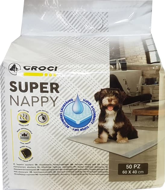 Пелюшки Croci Super Nappy одноразові для собак 40 х 60 см