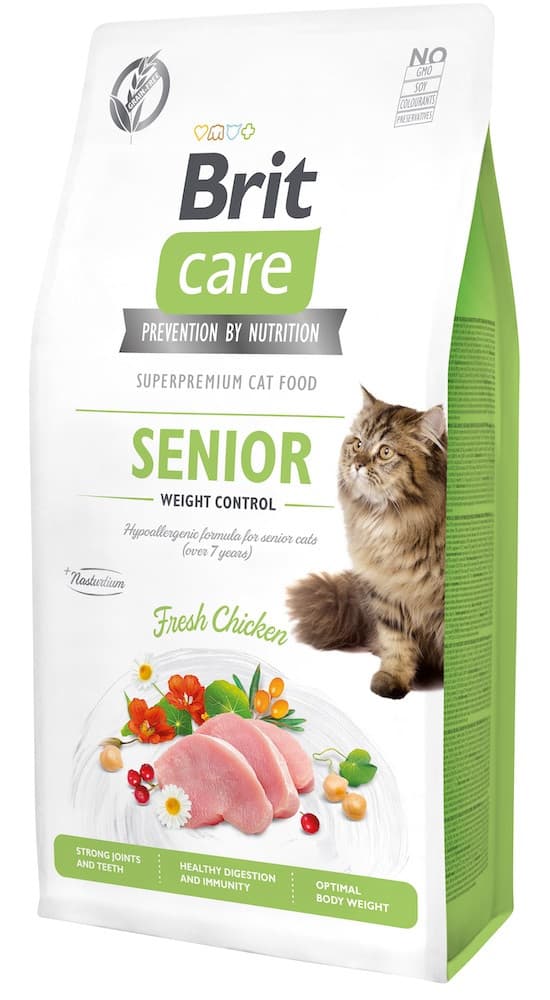Сухий корм Brit Care Grain-Free Senior Weight Control Fresh Chicken беззерновий з куркою для дорослих котів
