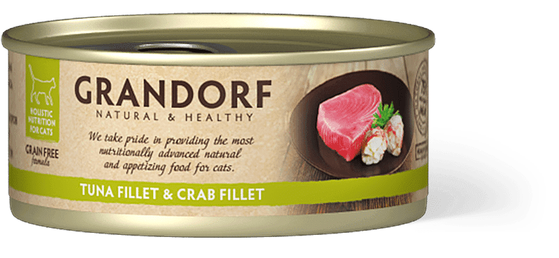 Консервований корм Grandorf Tuna Fillet & Crab Fillet з філе тунця і краба для котів