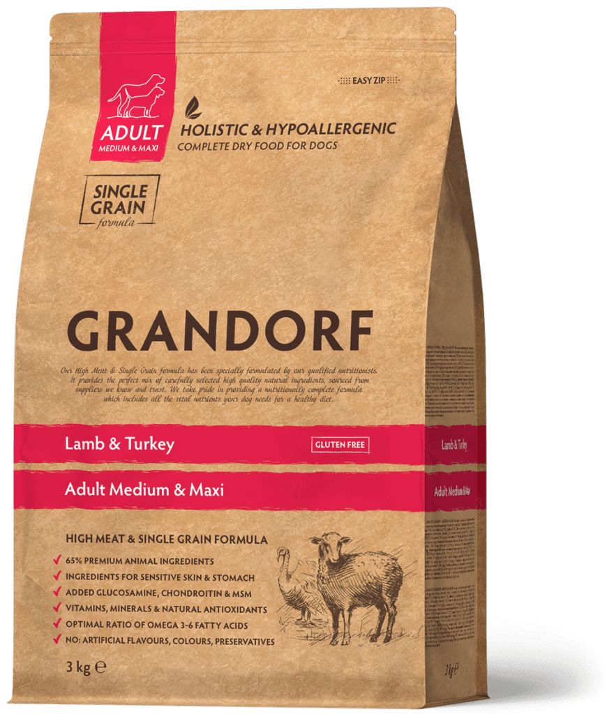 Сухий корм Grandorf Lamb & Turkey Adult Medium & Maxi з ягням та індичкою для собак середніх та великих порід