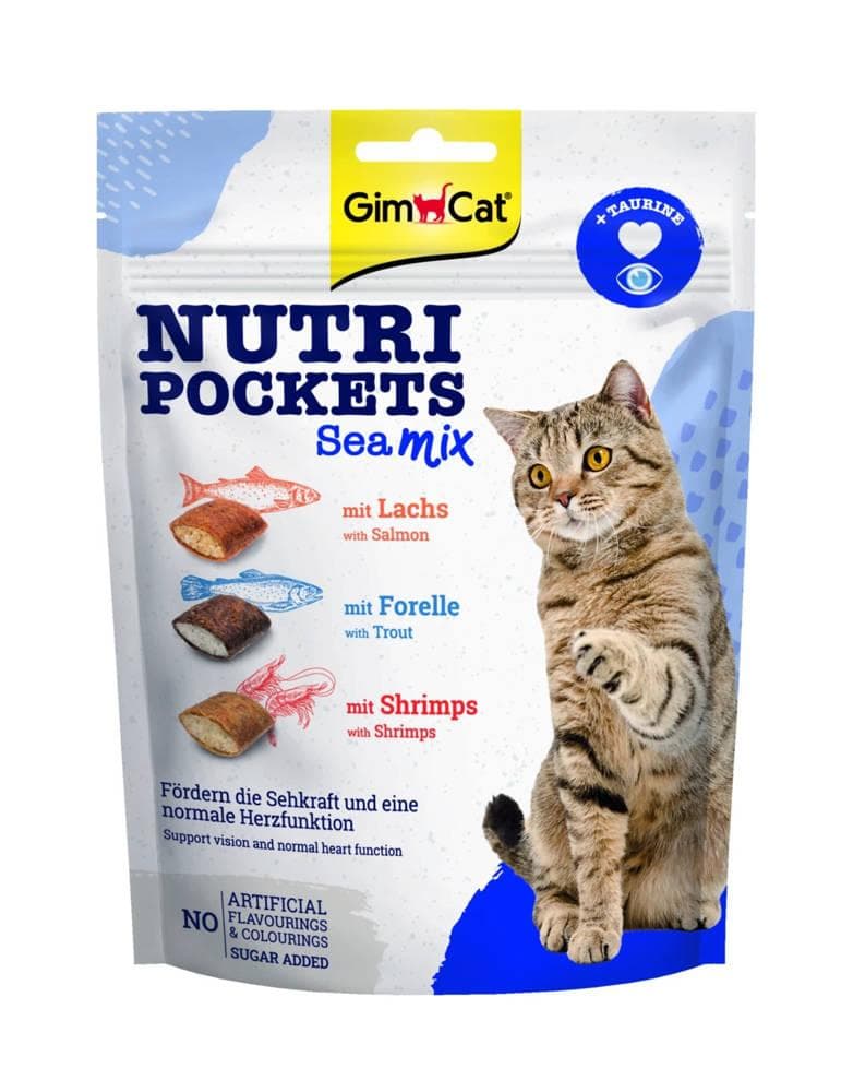 Ласощі GimCat Nutri Pockets Sea Mix подушечки морський мікс для котів