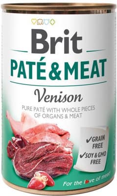 Вологий корм Brit Pate & Meat Venison консерва з олениною