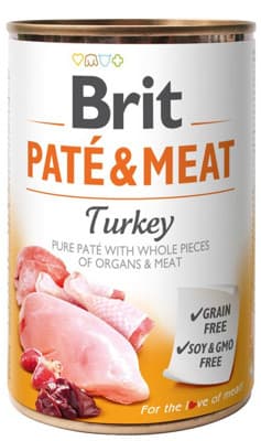Вологий корм Brit Pate & Meat Turkey консерва з індичкою