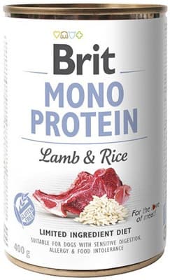 Вологий корм Brit Mono Protein Lamb & Rice консерва з ягням і рисом