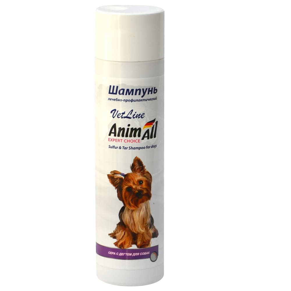 Шампунь AnimAll VetLine з сіркою і дьогтем для собак