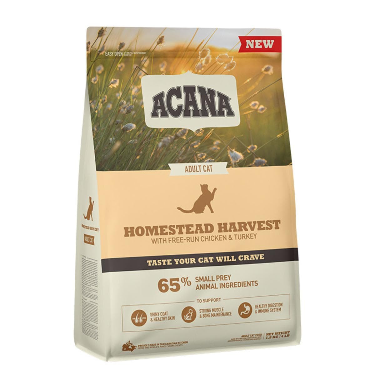 Сухий корм Acana Homestead Harvest Cat з куркою та індичкою для дорослих котів всіх порід