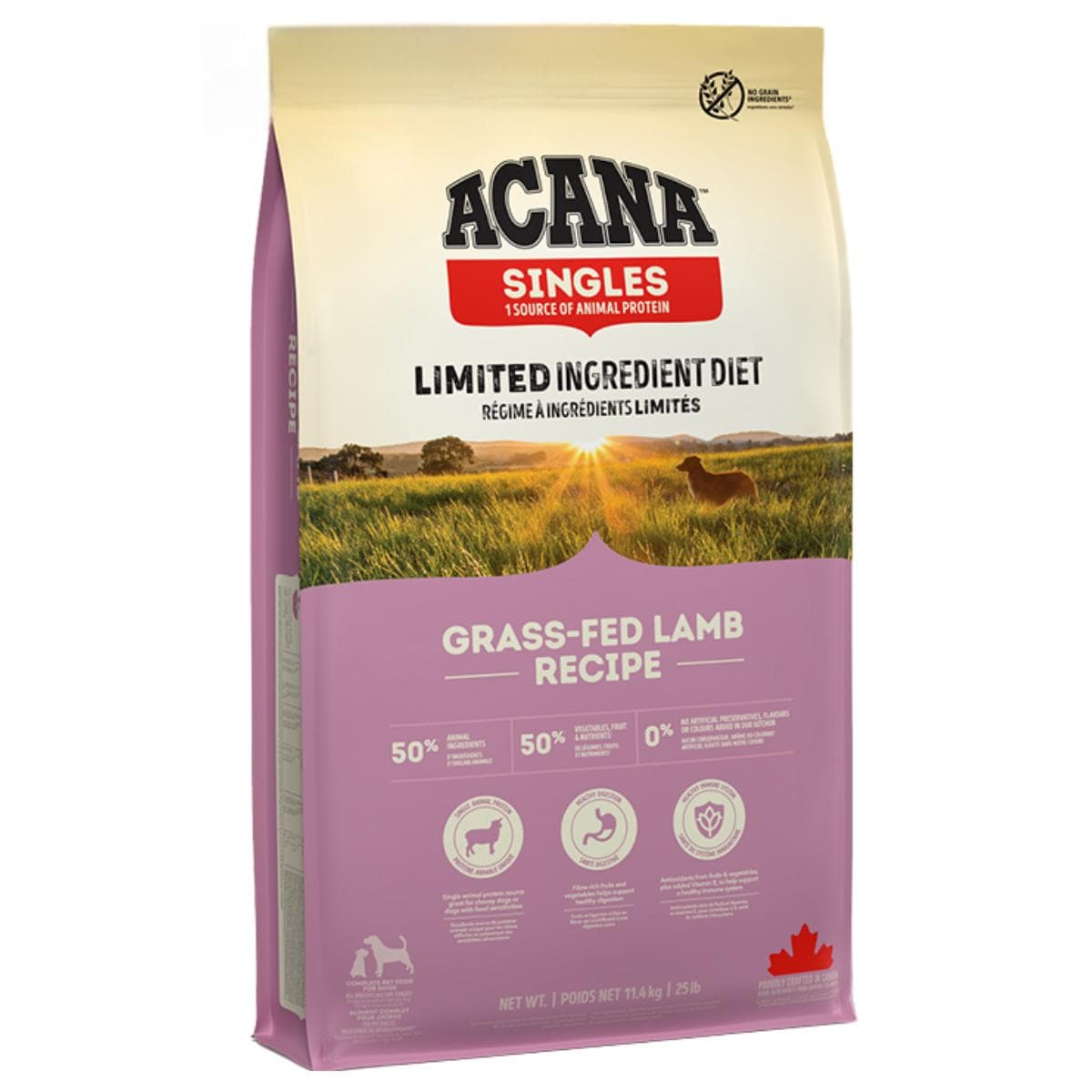 Сухий корм Acana Grass Fed Lamb ягня і яблуко для собак