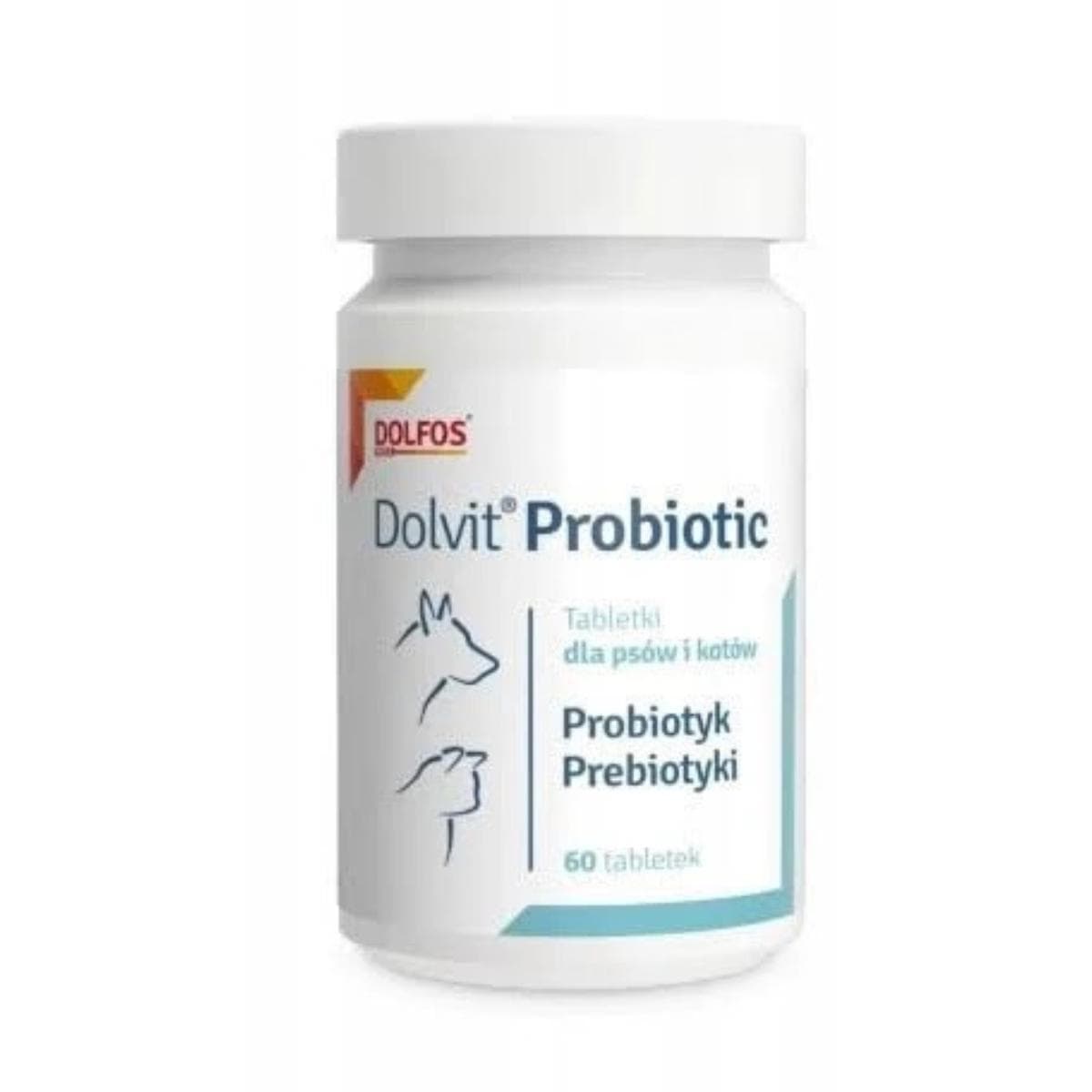 Добавка Dolfos Dolvit Probiotic симбіотик для ШКТ собак і котів, 60 таблеток