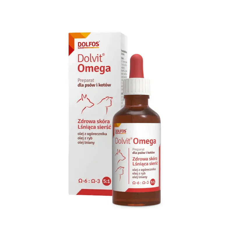 Добавка Dolfos Dolvit Omega для здоров'я шкіри та шерсті собак і котів