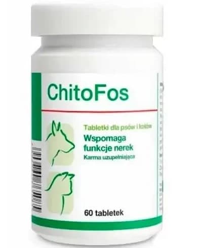 Добавка Dolfos ChitoFos для підтримки функції нирок собак і котів, 60 таблеток