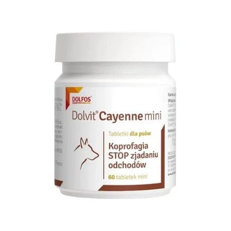 Добавка Dolfos Dolvit Cayenne Mini при поїданні екскрементів для собак, 60 пігулок