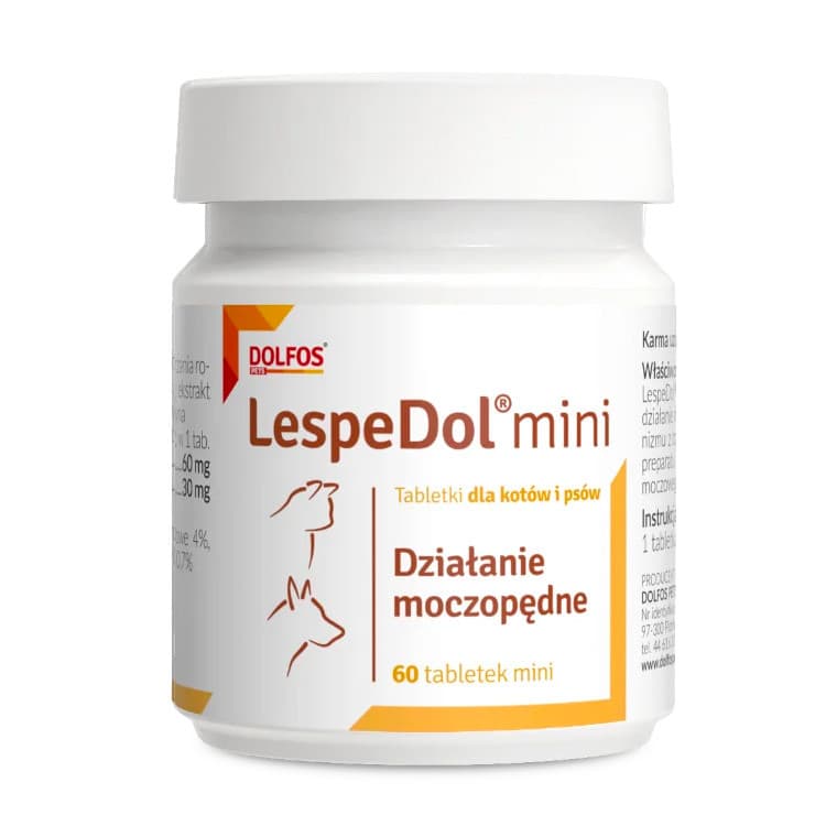 Добавка Dolfos LespeDol Mini для сечовивідних шляхів мініатюрних собак і котів, 60 таблеток