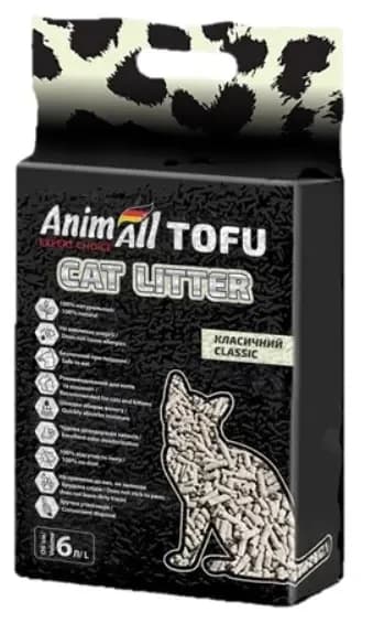 Соєвий наповнювач AnimAll Tofu Classic без аромату, 6 л (2,6 кг)