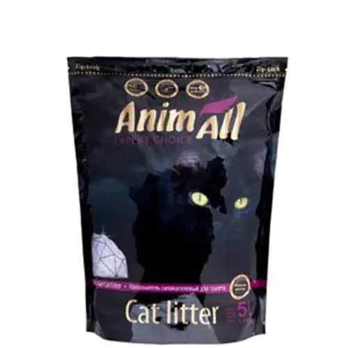 Силікагелевий наповнювач AnimAll Premium фіолетовий аметист, 5 л (2.1 кг)