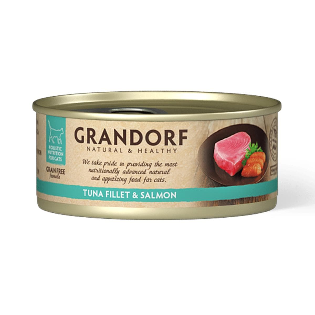 Консервований корм Grandorf Tuna Fillet & Salmon з тунцем та лососем для котів