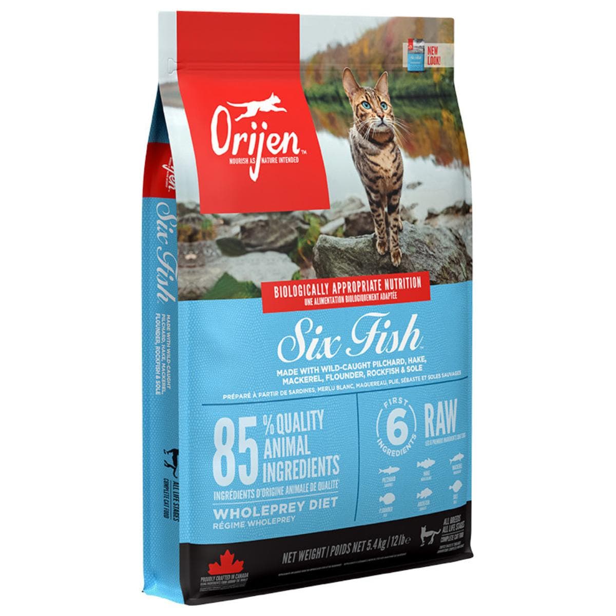Сухий корм Orijen Six Fish Cat з рибою для котів