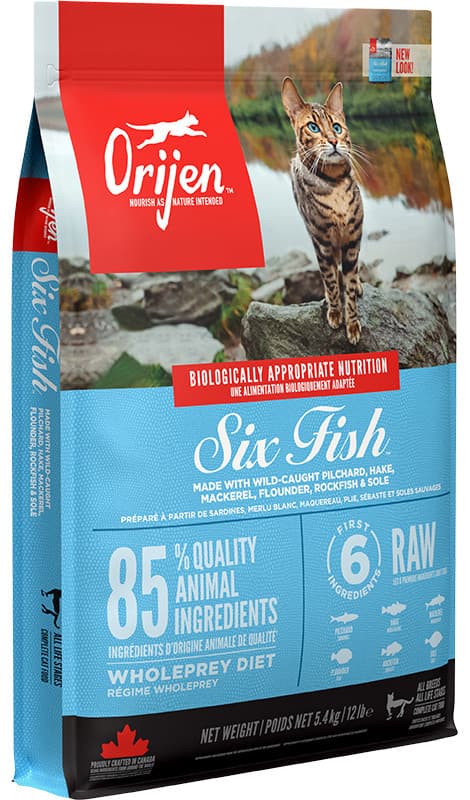 Сухий корм Orijen Six Fish Cat з рибою для котів
