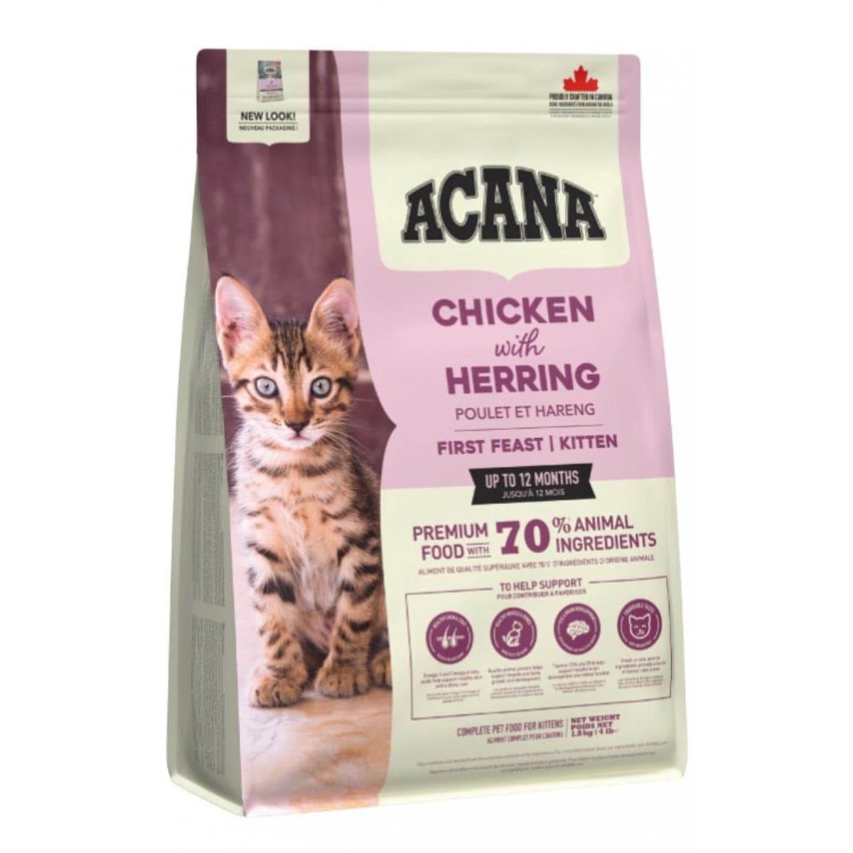 Сухий корм Acana First Feast Kitten Cat низькозерновий для кошенят всіх порід