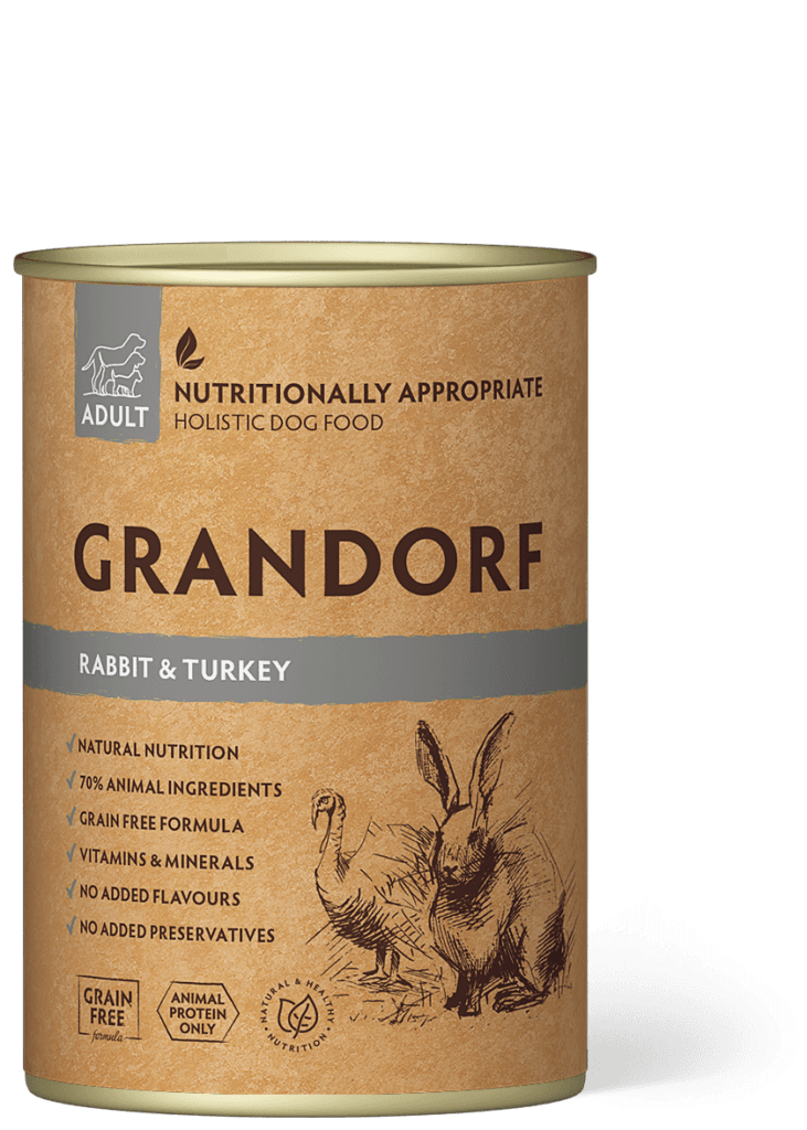 Вологий корм Grandorf Rabbit & Turkey консерва з кроликом та індичкою для собак