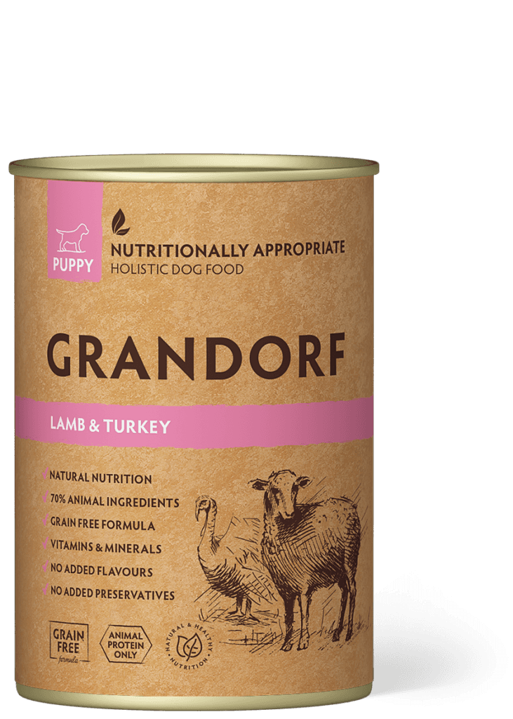 Вологий корм Grandorf Lamb & Turkey консерва з ягням та індичкою для цуценят