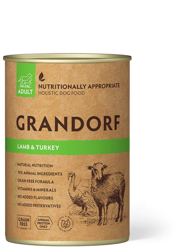 Вологий корм Grandorf Lamb & Turkey консерва з ягням та індичкою для собак