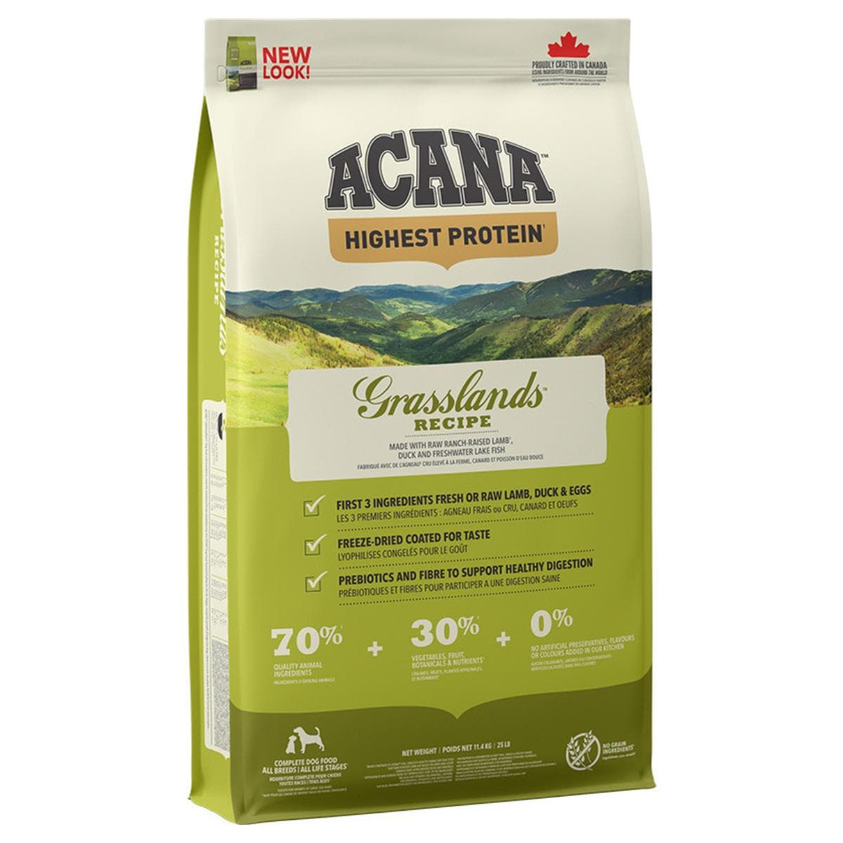 Сухий корм Acana Grasslands Dog гіпоаллергенний для собак всіх порід і стадій життя