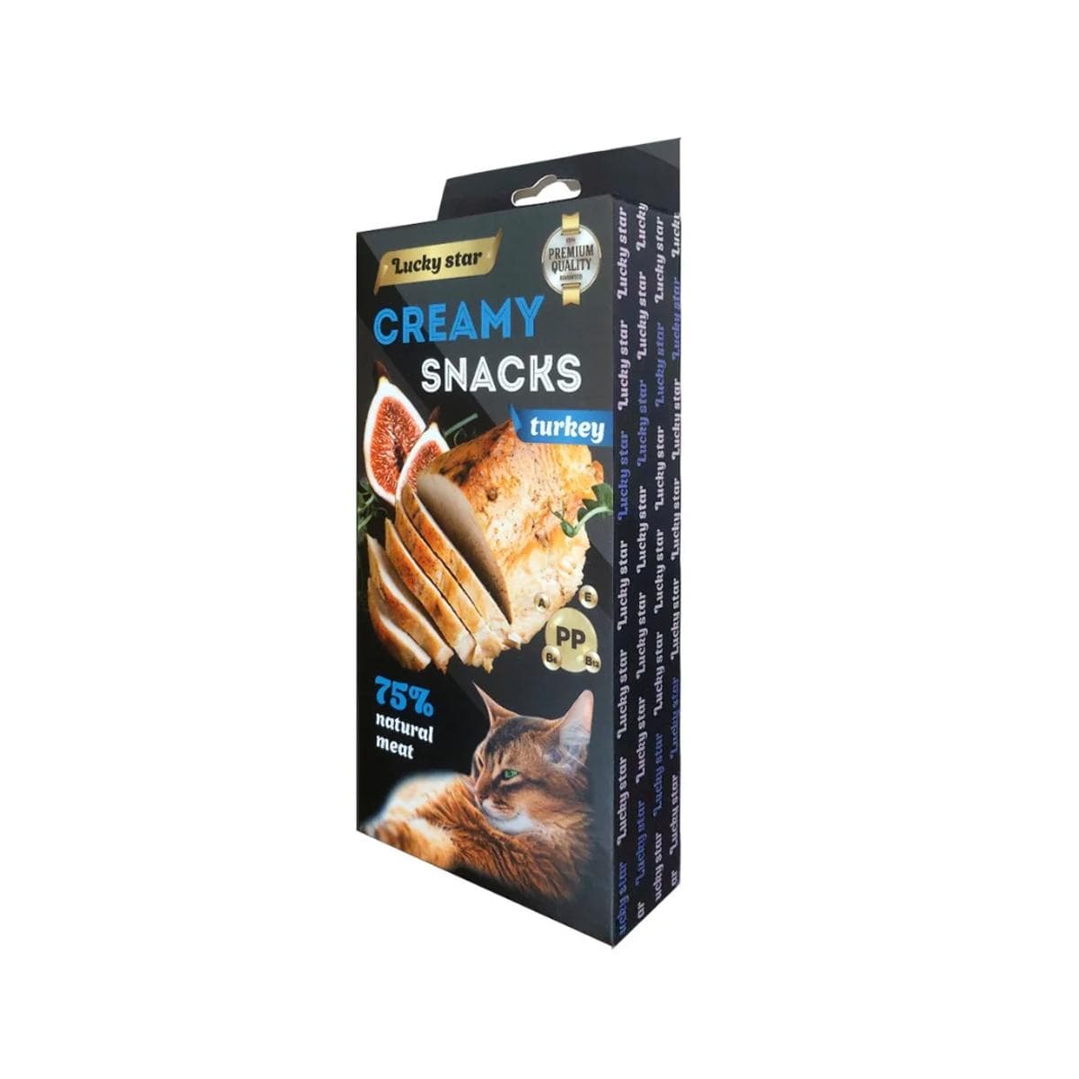 Ласощі кремові Lucky Star лагідне пюре з індичкою для котів, 6 х 10 г