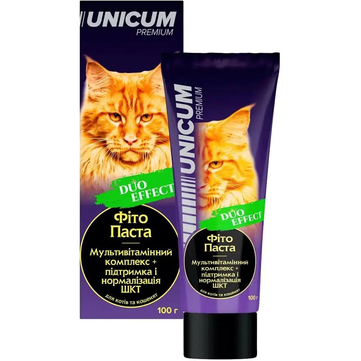 Фітопаста UNICUM Duo мультивітамінна, для травлення котів