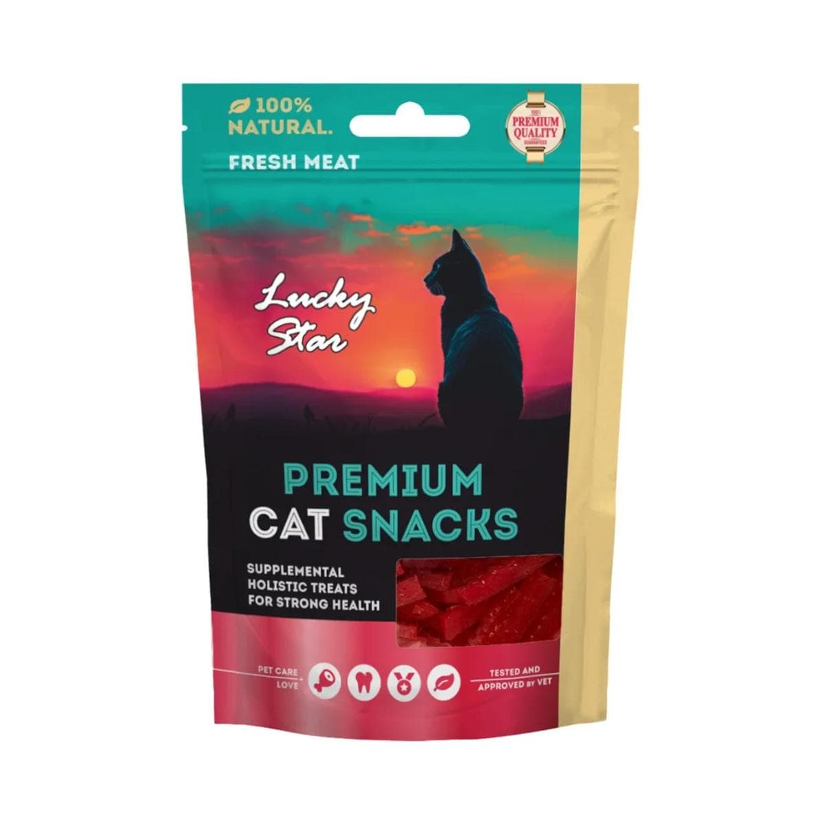 Ласощі Lucky Star міні соломка з качиного м'яса для котів, 65 г C004K