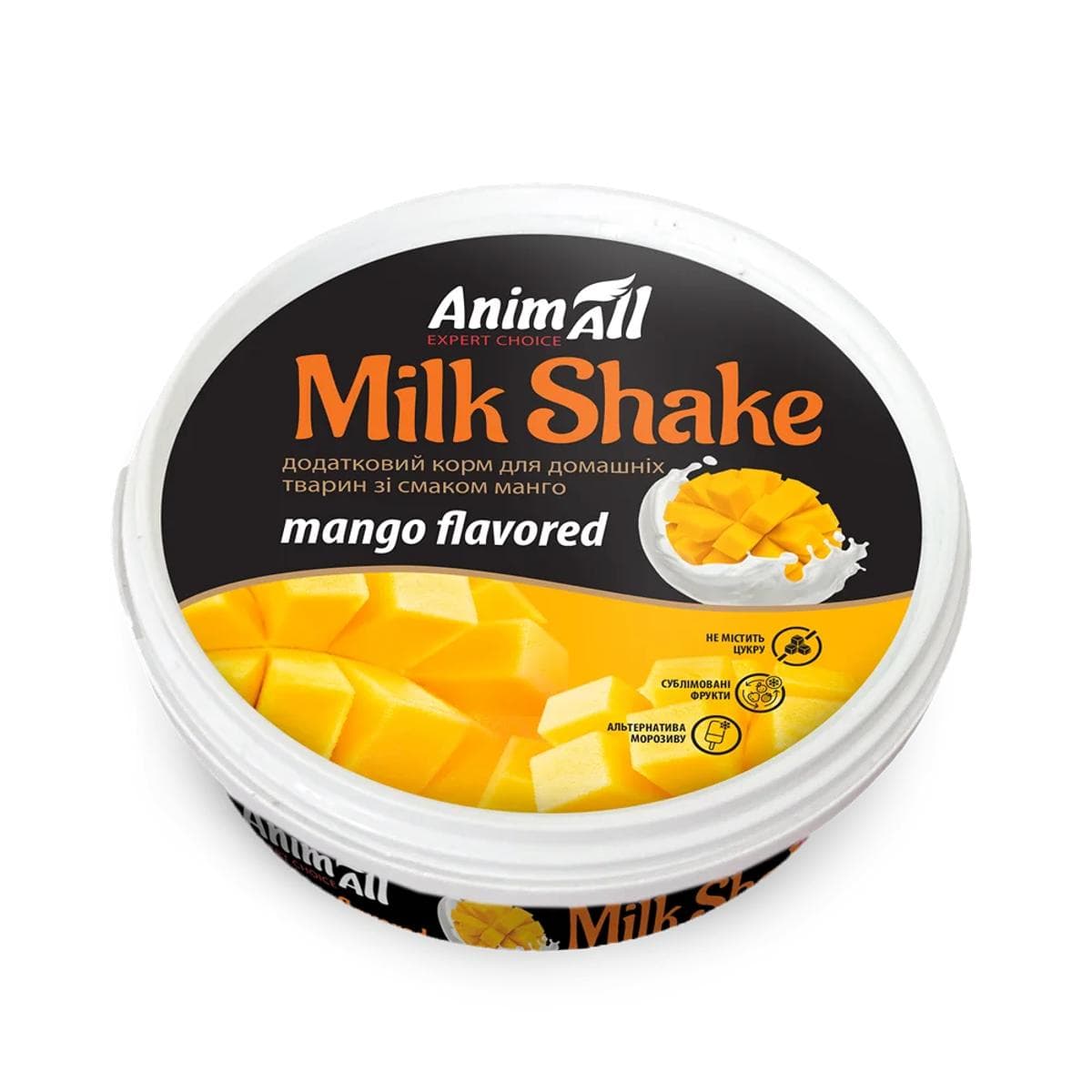 Смачна добавка Animall MIlkShake до корму з манго для котів і собак