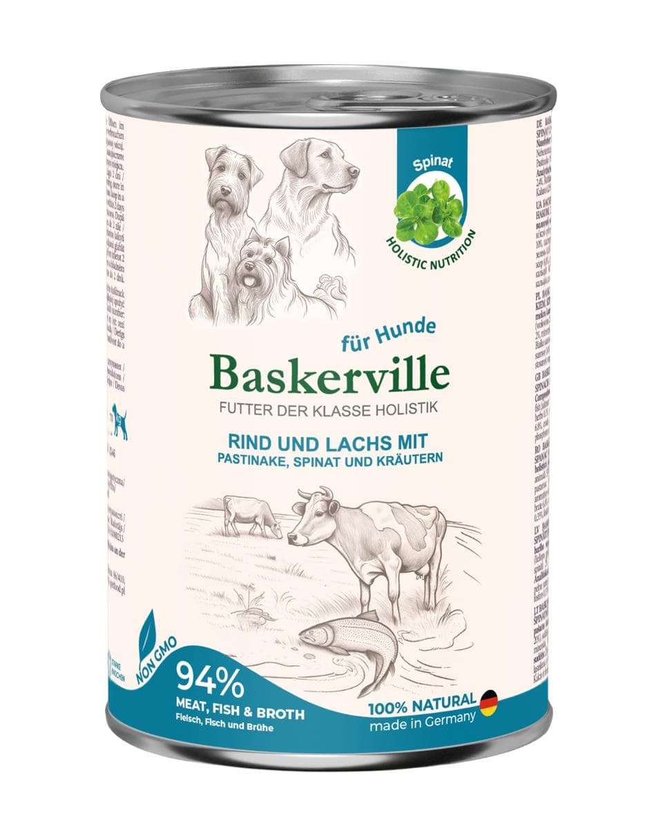 Вологий корм Baskerville холістик з яловичиною та лососем для собак