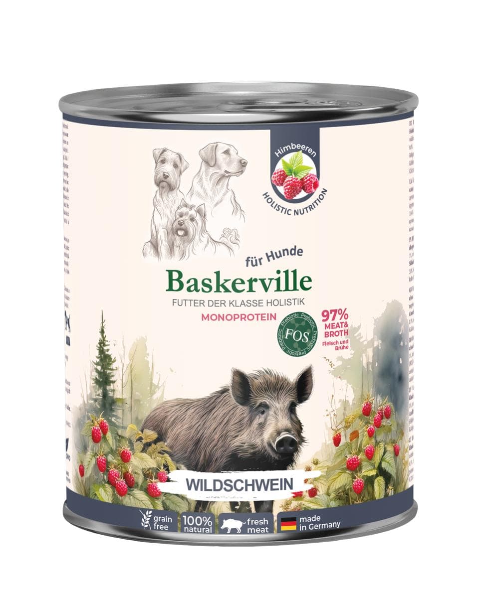 Вологий корм Baskerville Monoprotein холістик з диким кабаном для собак