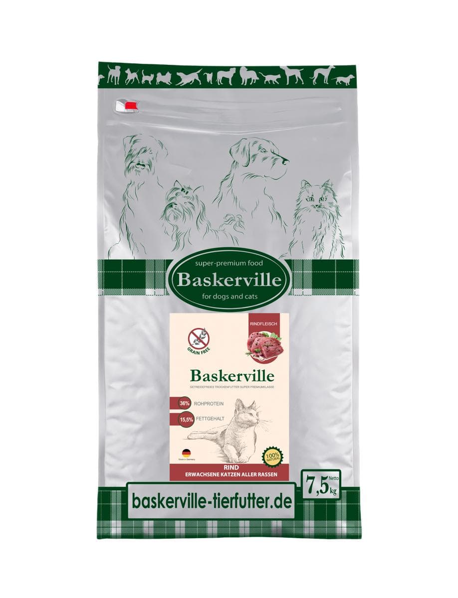 Сухий корм Baskerville Super Premium беззерновий з яловичиною для котів